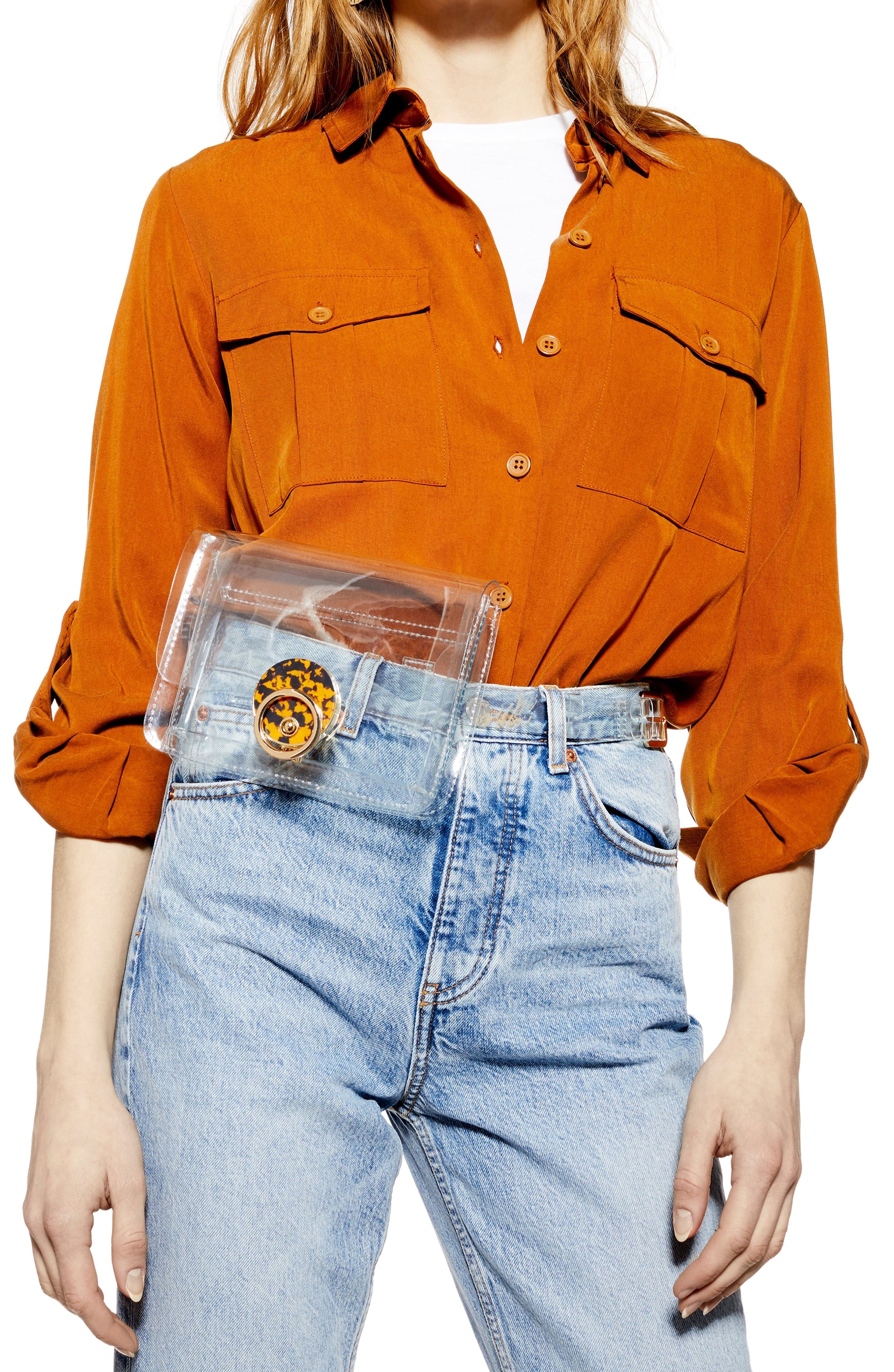 Topshop Dazzler Belt Bag, Alternate, color, 