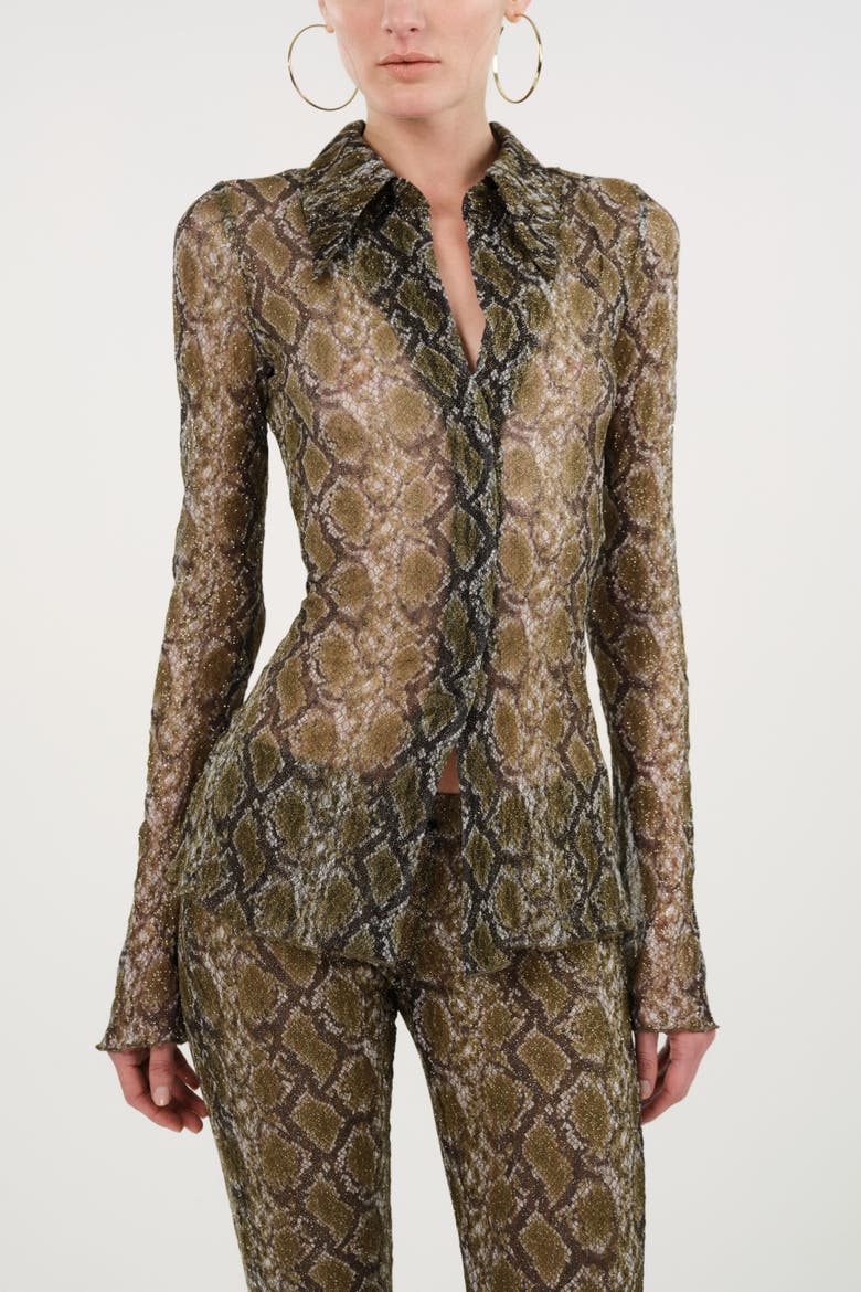 Snake Print Shirt, Alternate, color, Multi-Colored