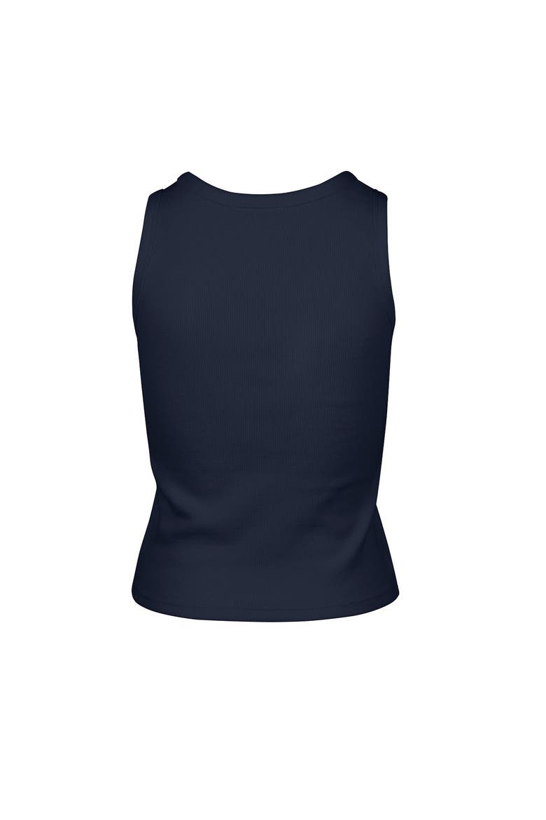 Women's '47  Navy Chicago Bears Cropped Straight Cut Ribbed Baby Tank Top, Alternate, color, Navy