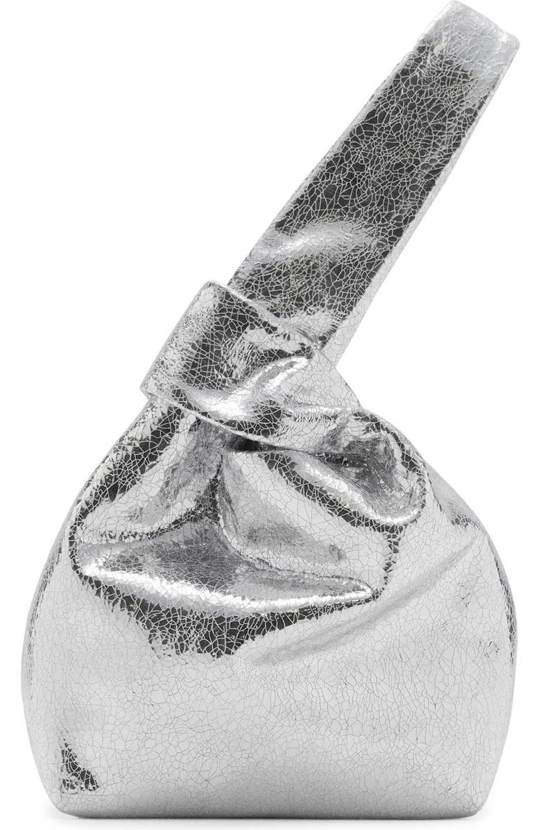 MANGO Crackled Metallic Handbag, Main, color,