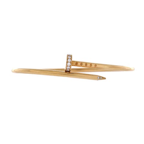 Juste un Clou Bracelet 18K Yellow Gold with Diamonds Small