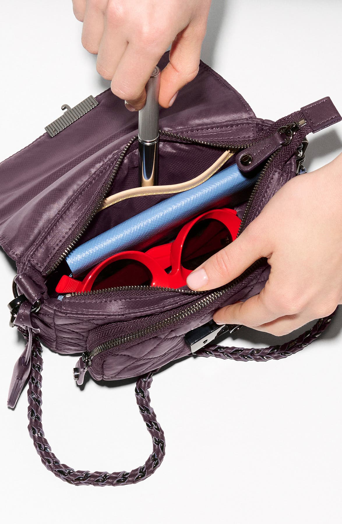 Small Crosby Lock Crossbody, Alternate, color, RAISIN