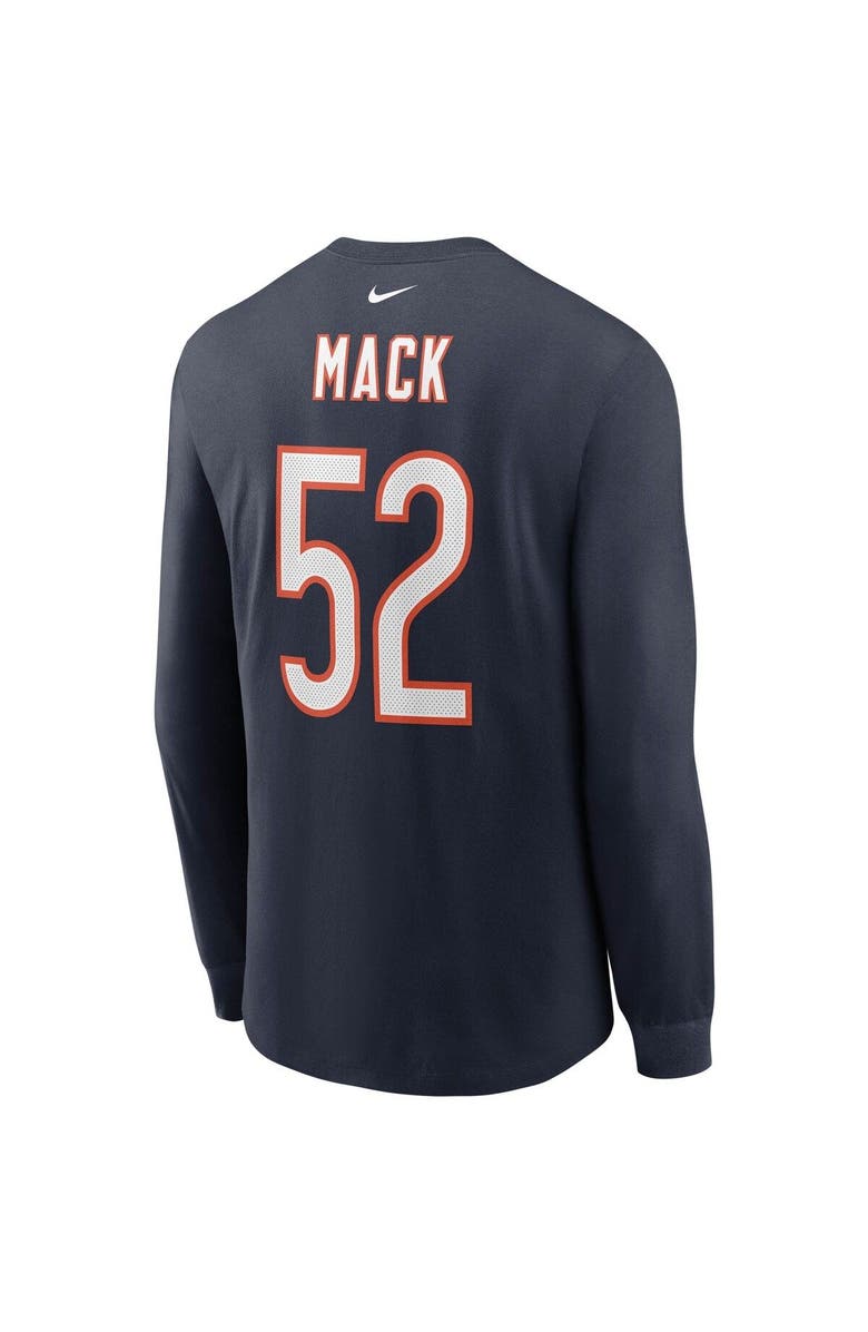 Nike Men's Nike Khalil Mack Navy Chicago Bears Player Name & Number Long Sleeve T-Shirt, Alternate, color, 