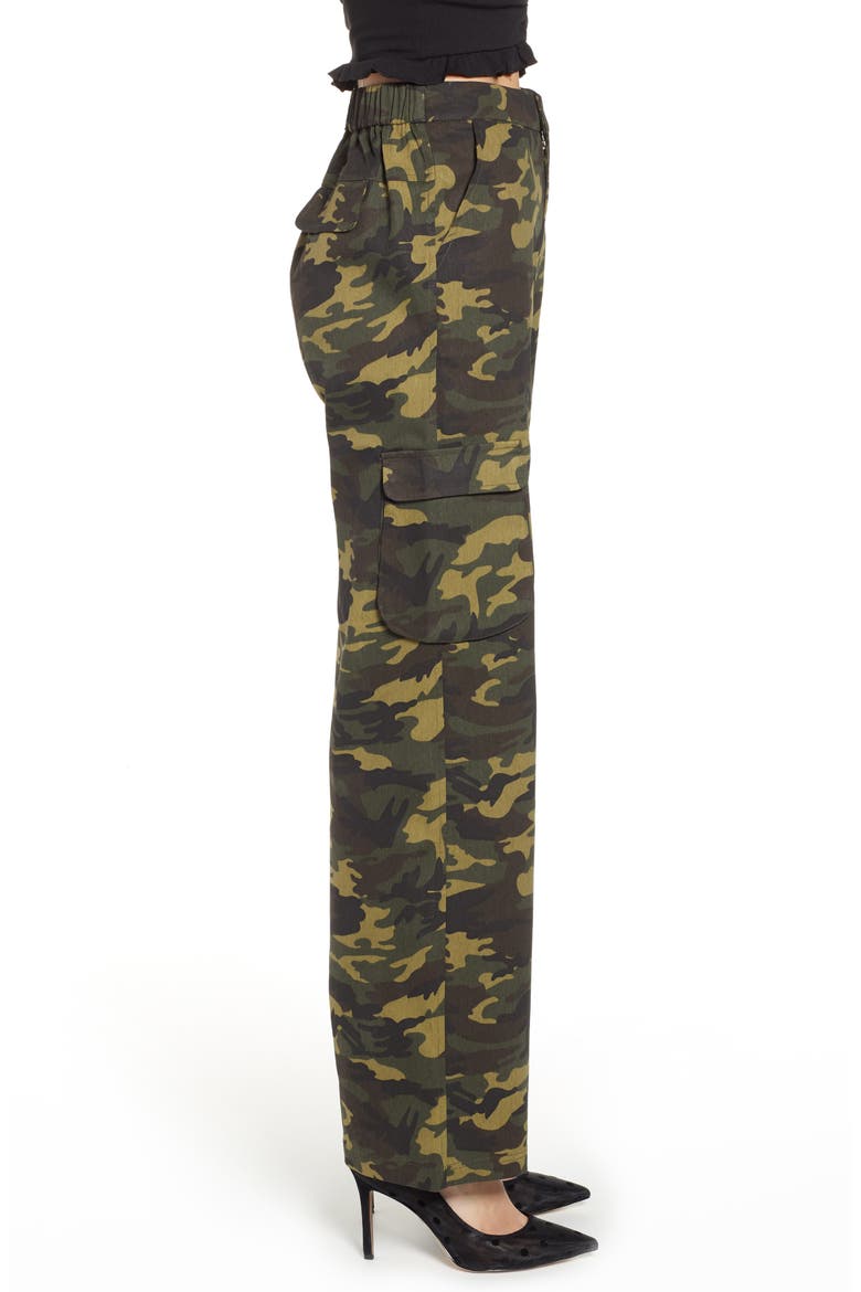Keegan High Waist Straight Leg Pants, Alternate, color, GREEN CAMO