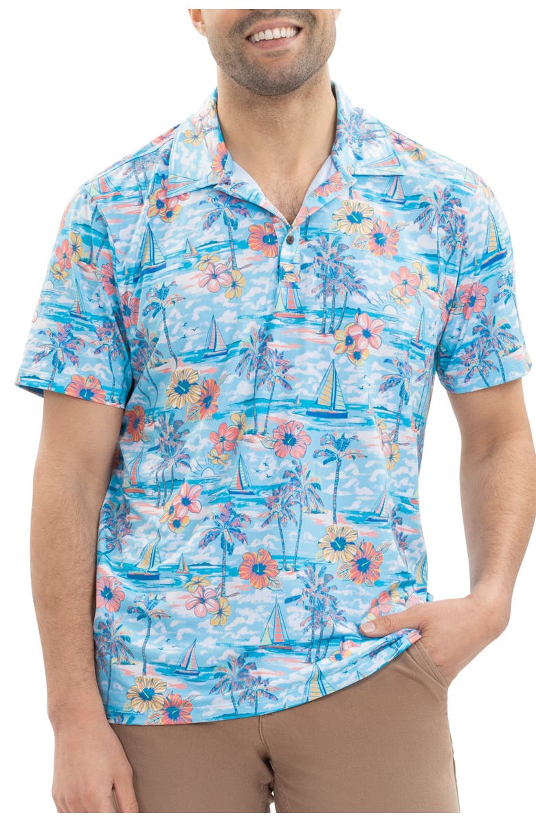 Kenny Flowers The Ocean Course - Golf Shirt, Main, color, Blue