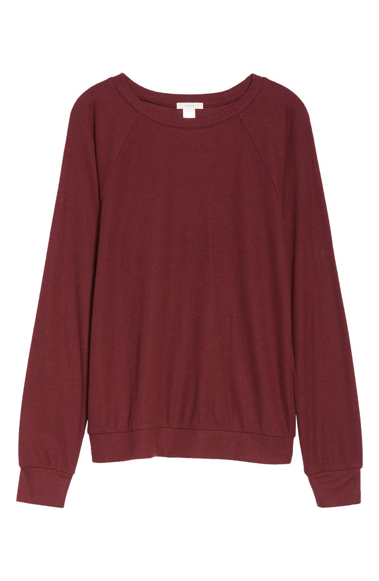 Eberjey Mina The Ringer Sweatshirt, Alternate, color, 