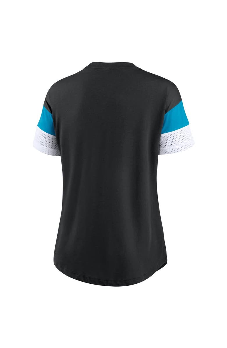 Nike Women's Nike Black Carolina Panthers Team Logo Fashion Performance Tri-Blend V-Neck T-Shirt, Alternate, color, Black