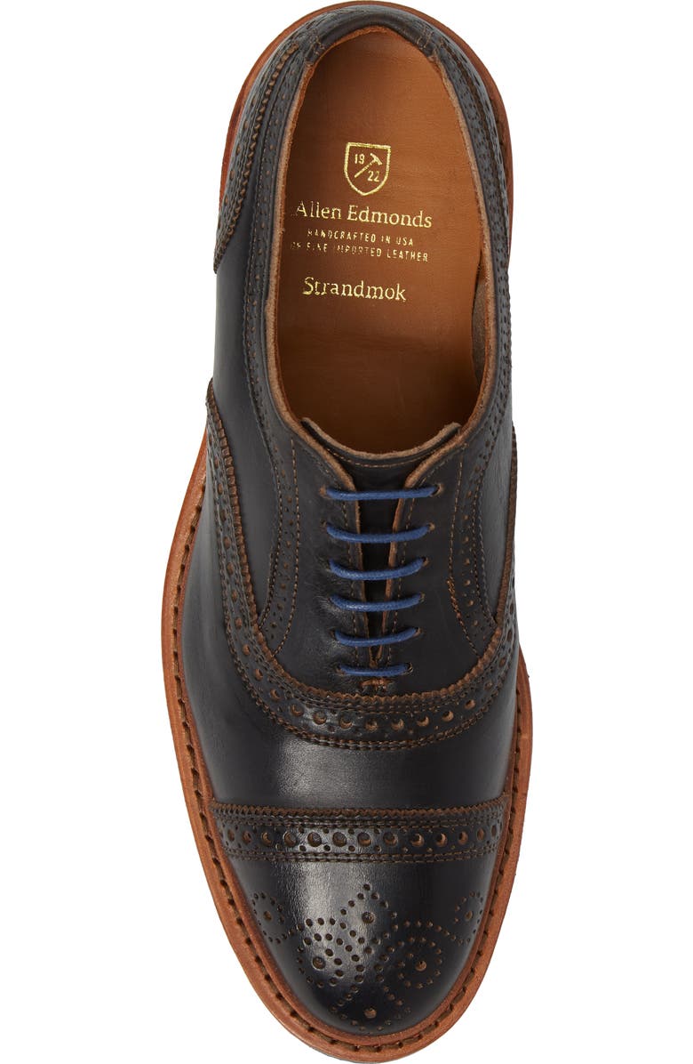 Allen Edmonds Strandmok Cap Toe Oxford, Alternate, color, Black