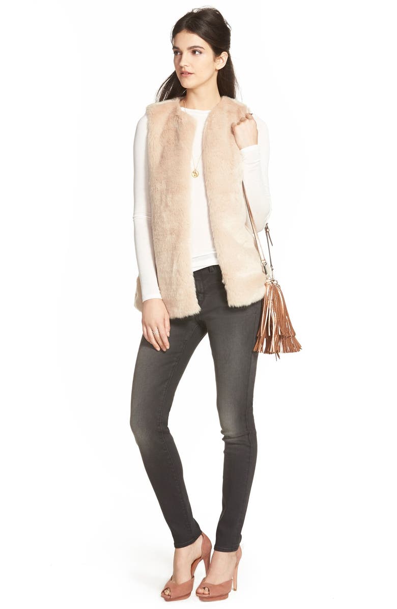 Chelsea28 Faux Fur Vest, Alternate, color, 