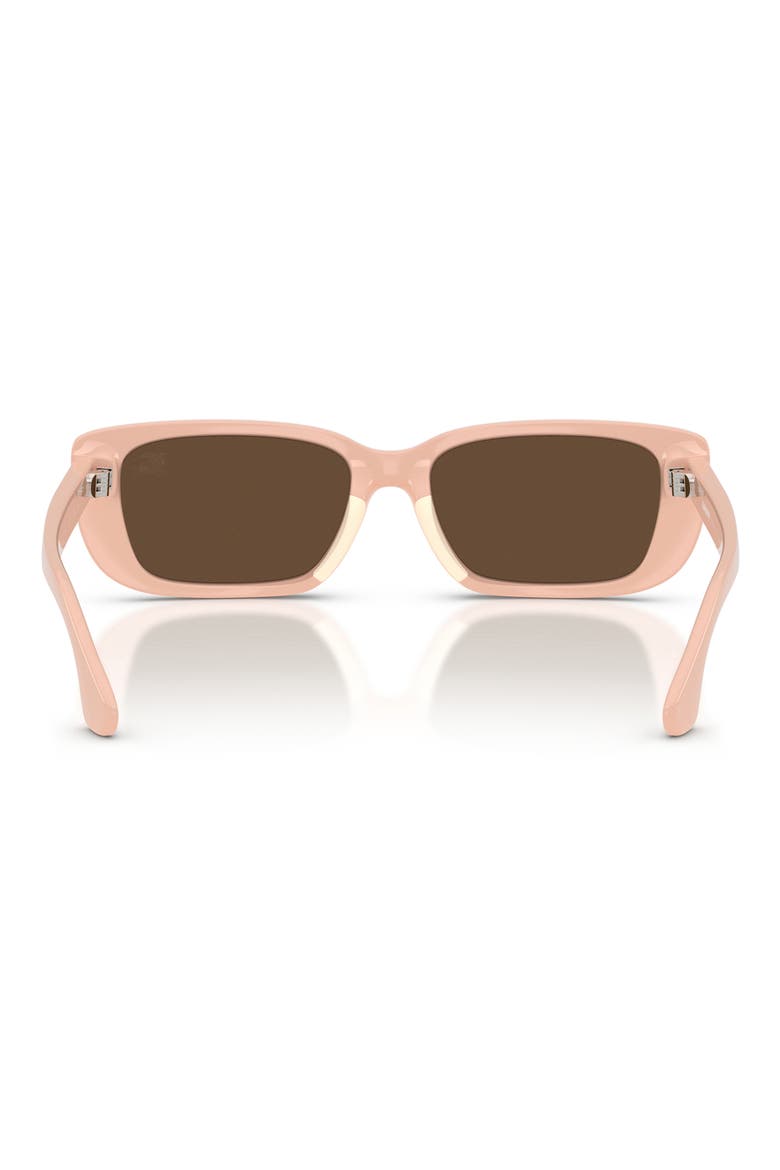 Kids' 50mm Rectangular Sunglasses, Alternate, color, PINK / DARK BROWN
