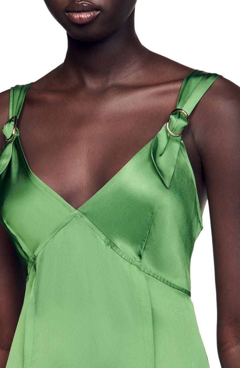 SANDRO Fluid satin-effect dress, Alternate, color,