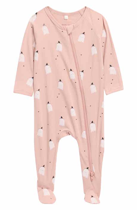 Ghost Print Zip Footie