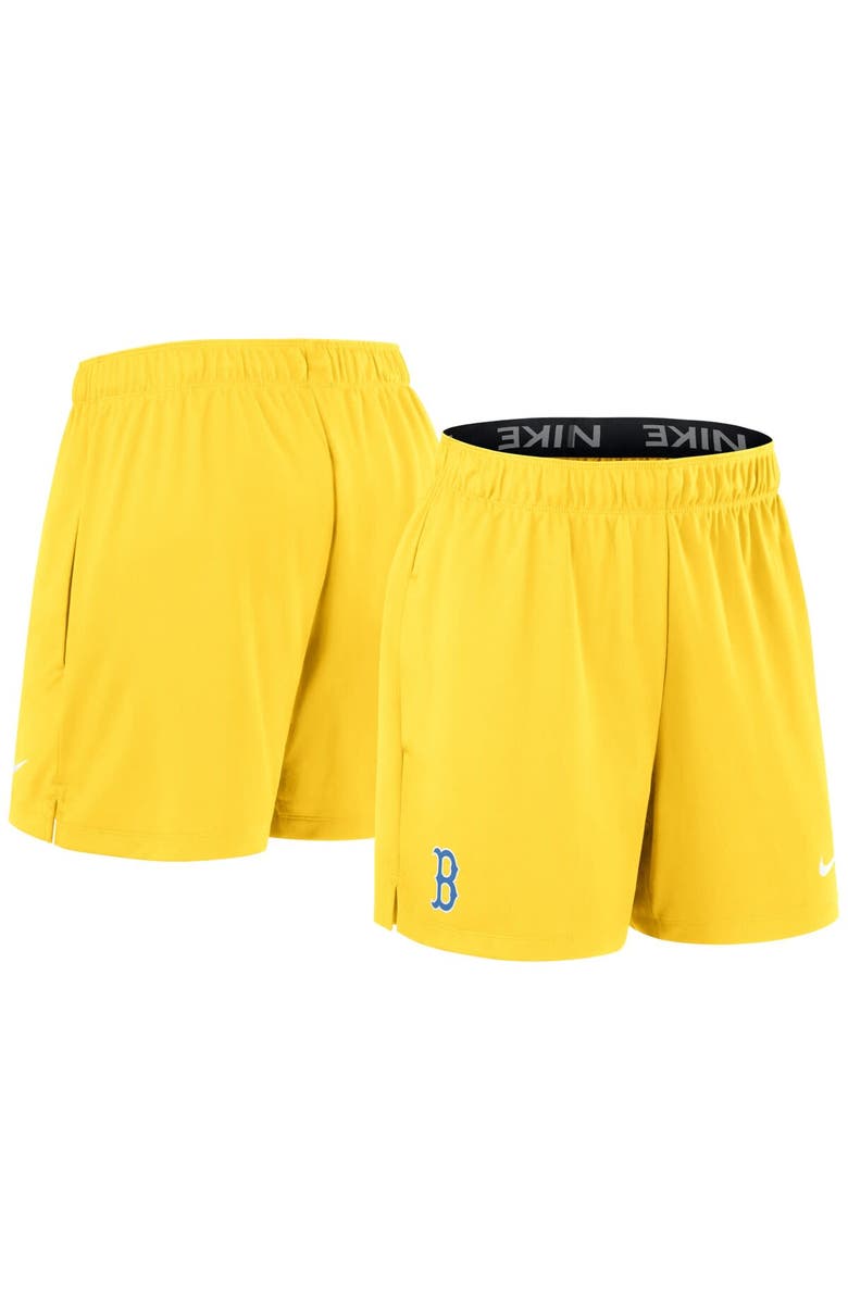 Nike Women's Nike Gold Boston Red Sox Authentic Collection City Connect Practice Performance Shorts, Main, color,