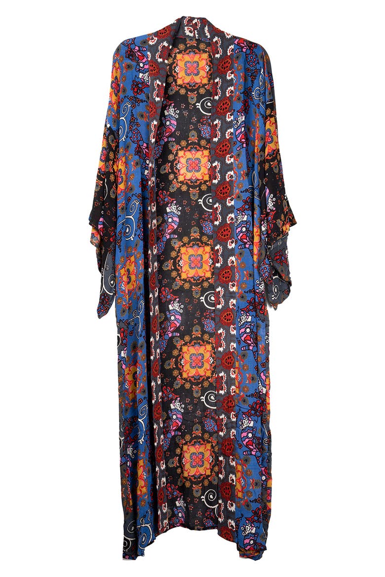 Long Ruana, Alternate, color, BLACK