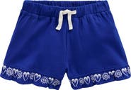 Mini Boden Kids' Embroidered Cotton Jersey Shorts