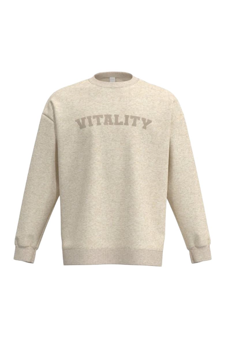 Cozy Uni Crew, Alternate, color, Oat Marl (Varsity)