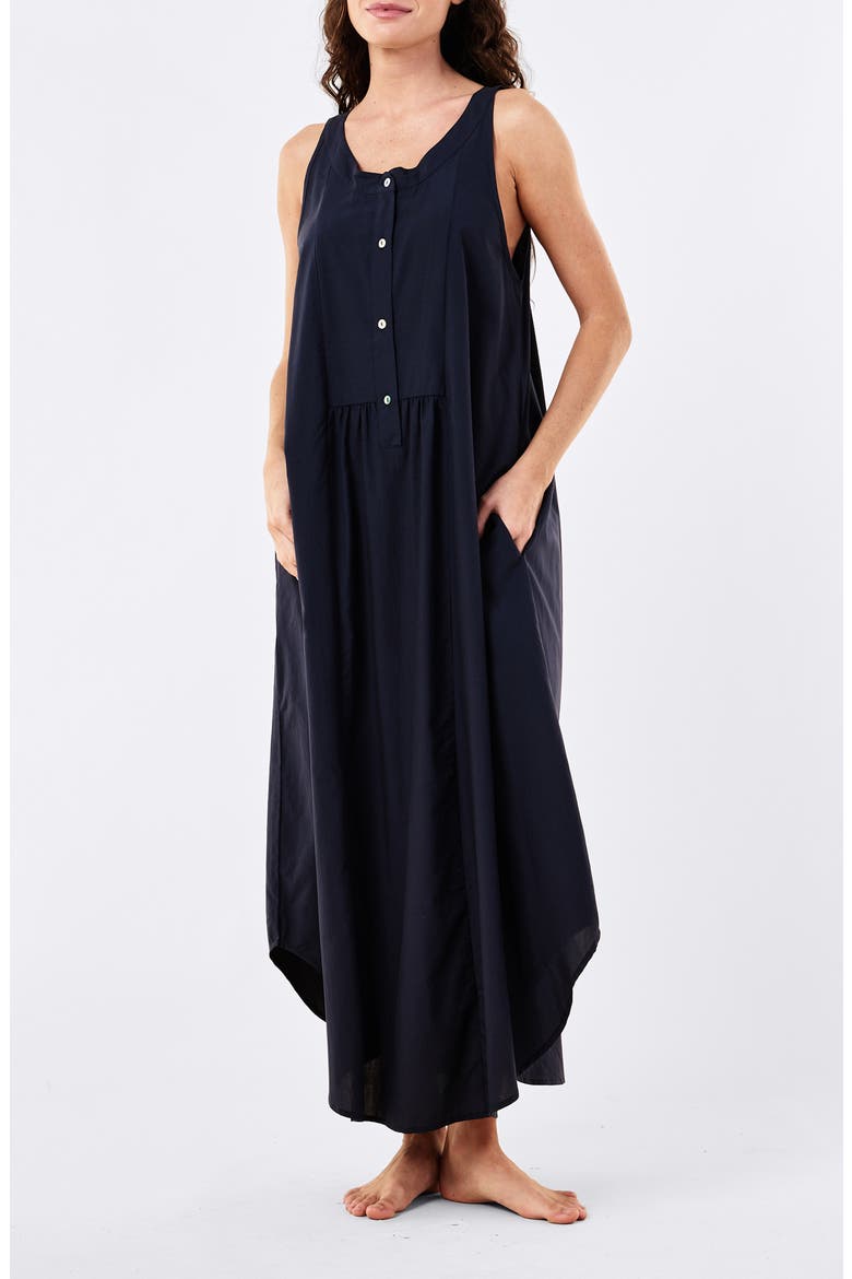 Madison Maxi Nightgown, Alternate, color, DEEP NAVY