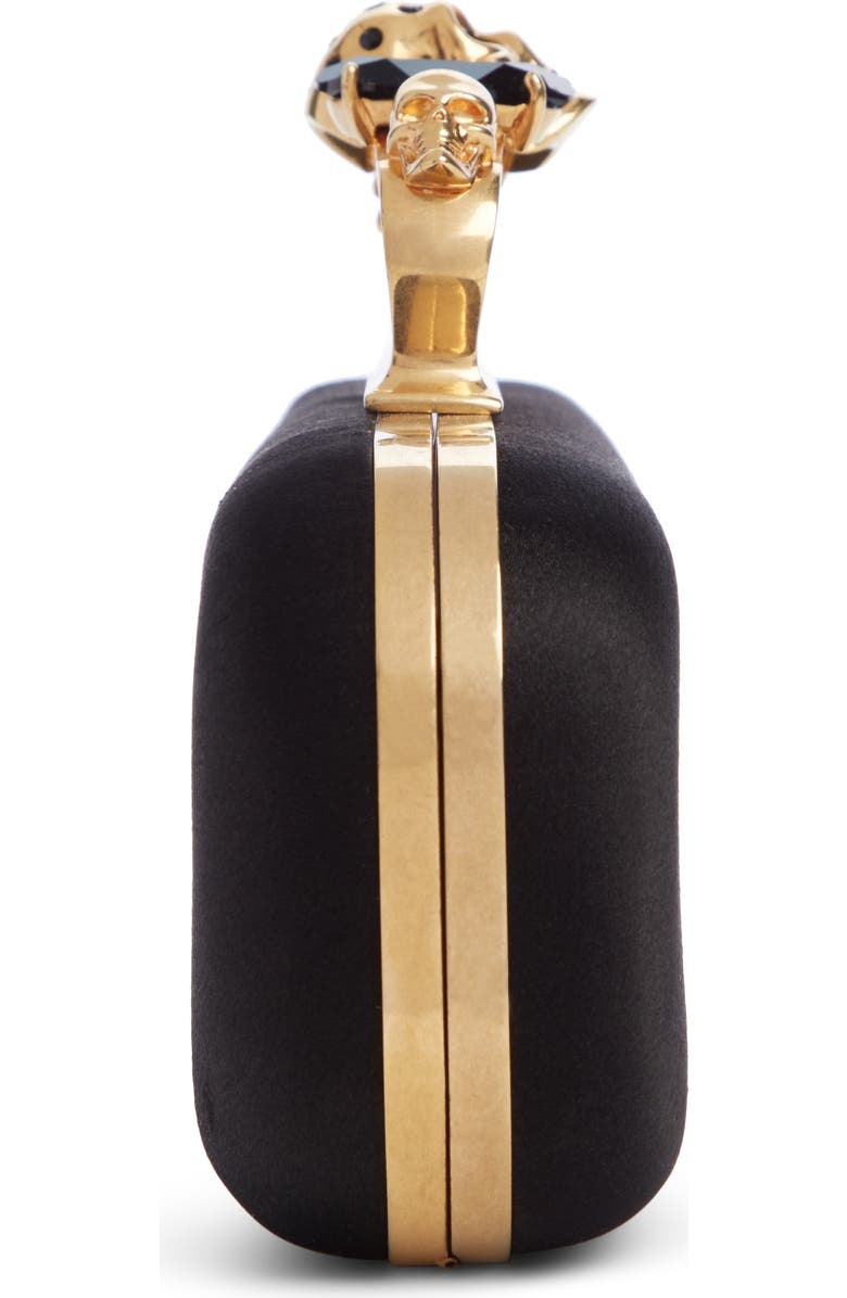 McQueen Alexander McQueen Satin Knuckle Clutch, Alternate, color,