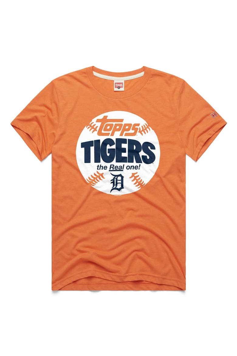 Men's Homage  Orange Detroit Tigers MLB x Topps Baseball The Real One Tri-Blend T-Shirt, Main, color, Orange