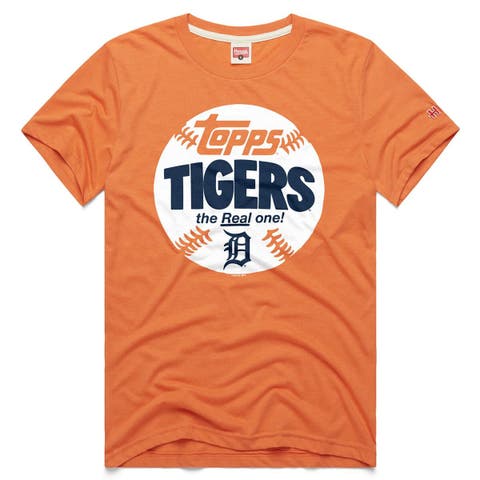 Men's Homage  Orange Detroit Tigers MLB x Topps Baseball The Real One Tri-Blend T-Shirt