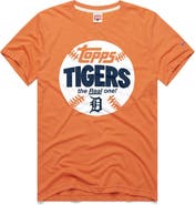 Homage Men's Homage  Orange Detroit Tigers MLB x Topps Baseball The Real One Tri-Blend T-Shirt