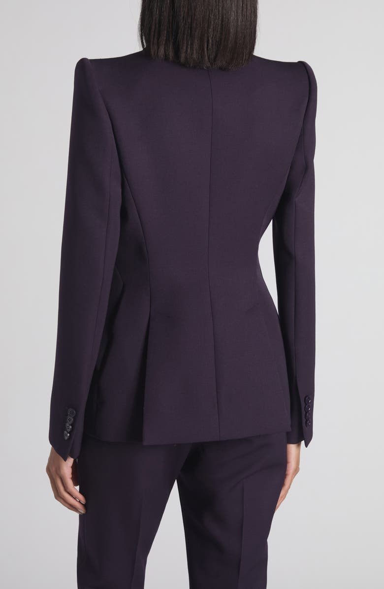 McQueen One-Button Wool Jacket, Alternate, color, Violet