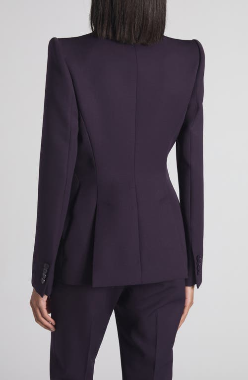 Alexander Mcqueen Mcqueen One-button Wool Jacket In Purple