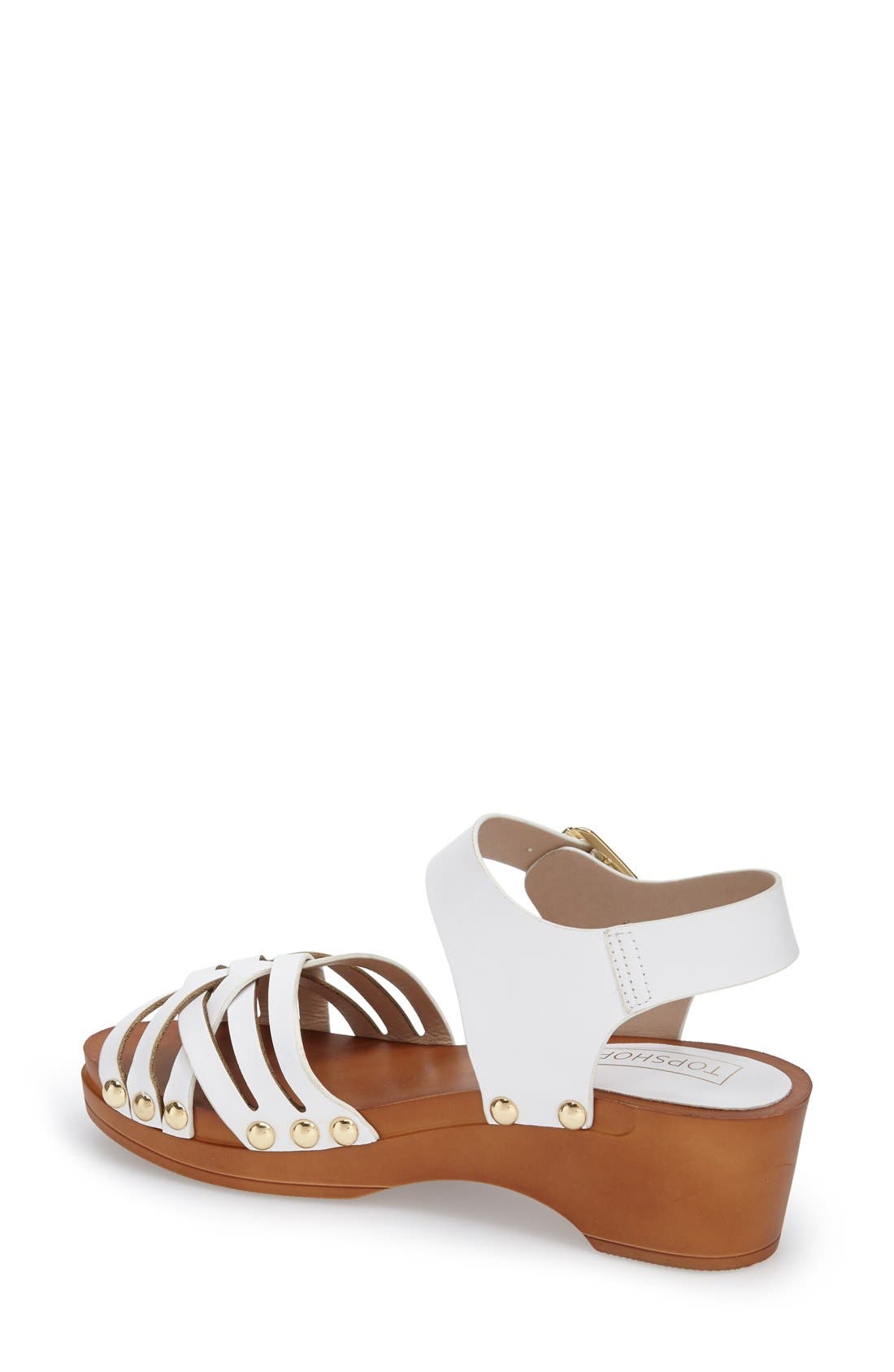 Clog Wedge Sandal, Alternate, color, WHITE