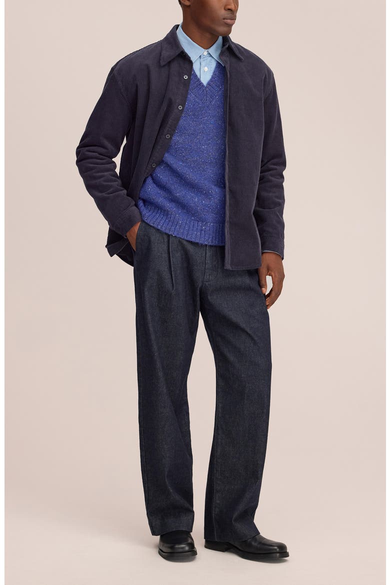 Casper Cotton Corduroy Overshirt, Alternate, color, MARINE NAVY