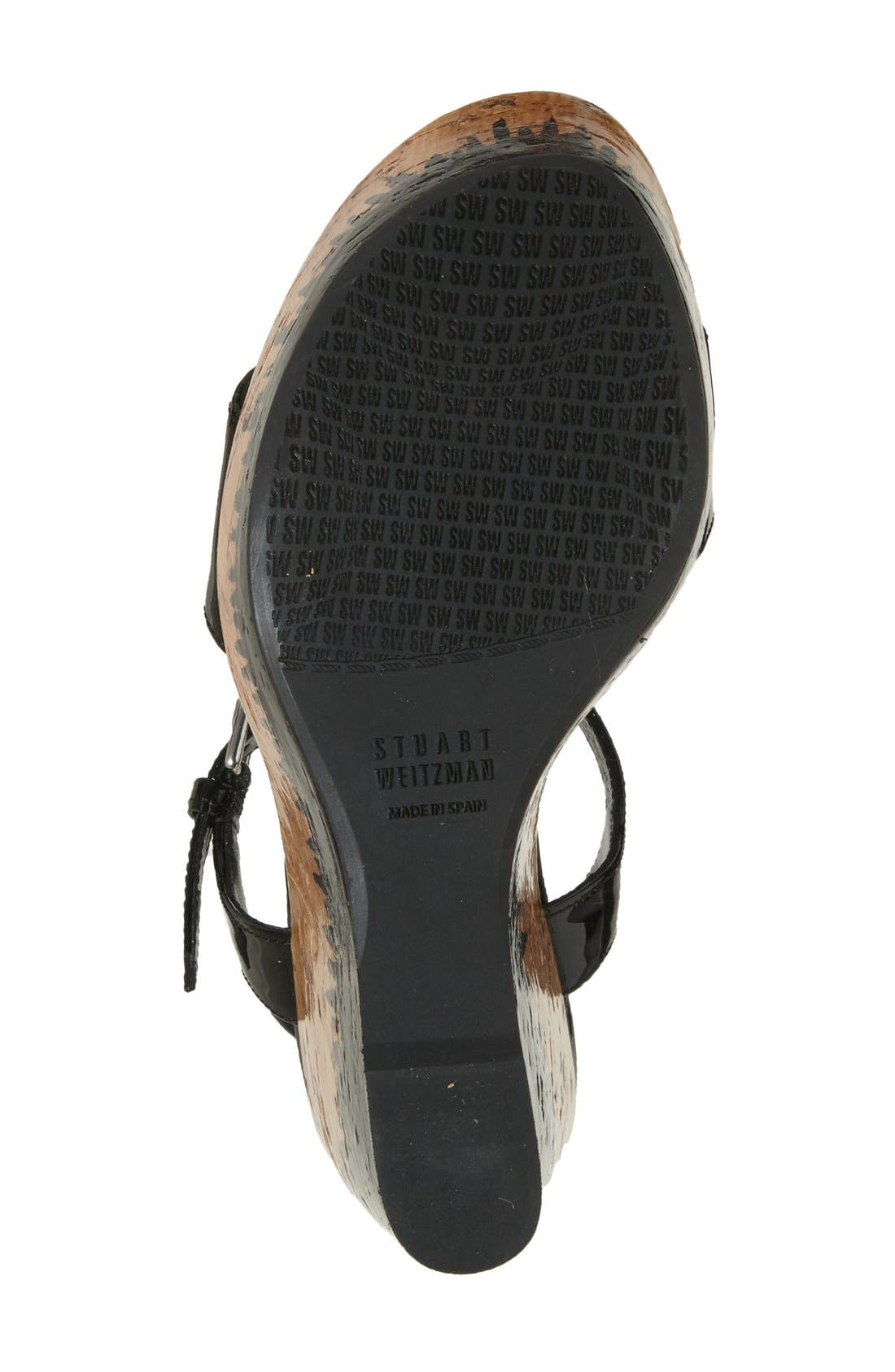 Stuart Weitzman 'Single Sky' Wedge Sandal, Alternate, color, 