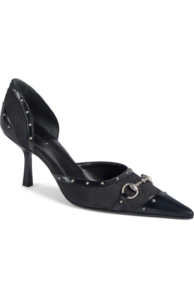Gucci Christy Horsebit Pump, Main, color, Black