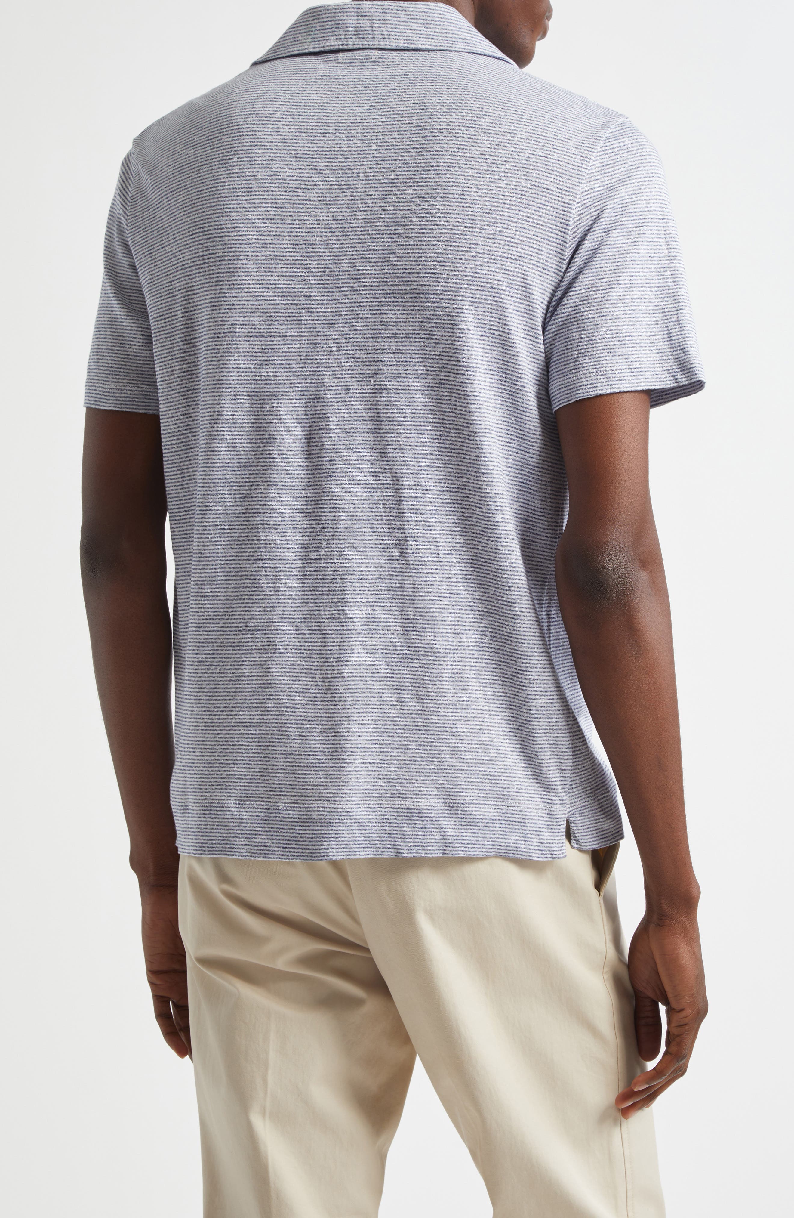 Aruba Stripe Linen & Cotton Jersey Polo - image 2