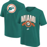 Nike Youth Nike Aqua Miami Dolphins Rewind Front & Back Essential T-Shirt