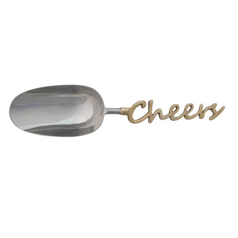Stainless Steel Scoop with Brass Handle