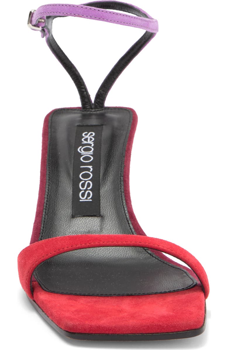 Sergio Rossi Kitten Heel Ankle Strap Sandal, Alternate, color,