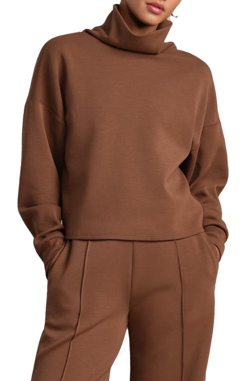Rhone Dreamglow Mock Neck Top In Brown