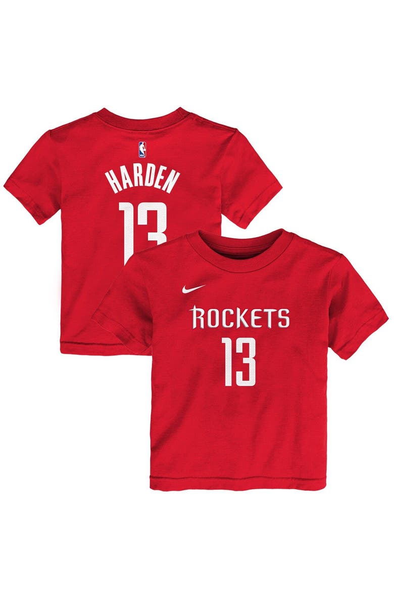 Nike Preschool Nike James Harden Red Houston Rockets Name & Number T-Shirt, Main, color, 