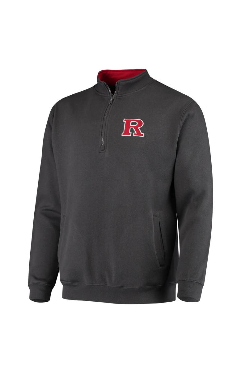COLOSSEUM Men's Colosseum Charcoal Rutgers Scarlet Knights Tortugas Logo Quarter-Zip Jacket, Alternate, color, Charcoal