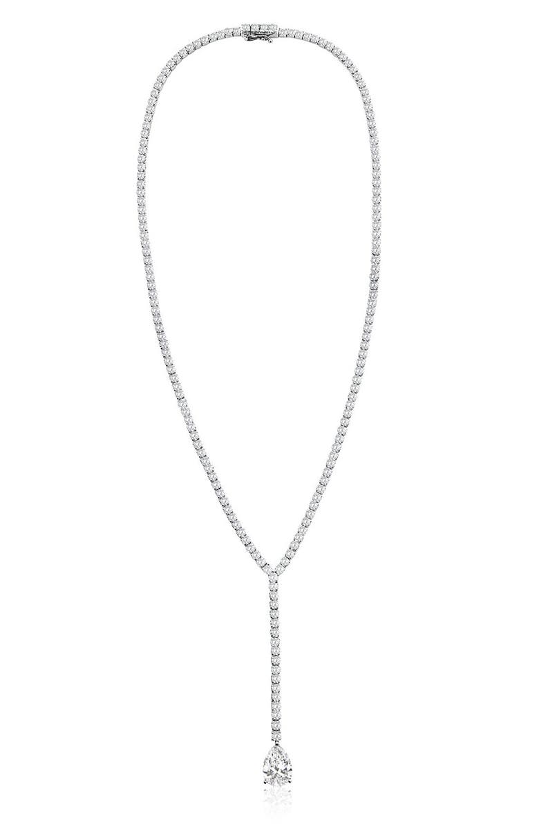 SUZY LEVIAN Gala Lariat Tennis Necklace, Alternate, color, White