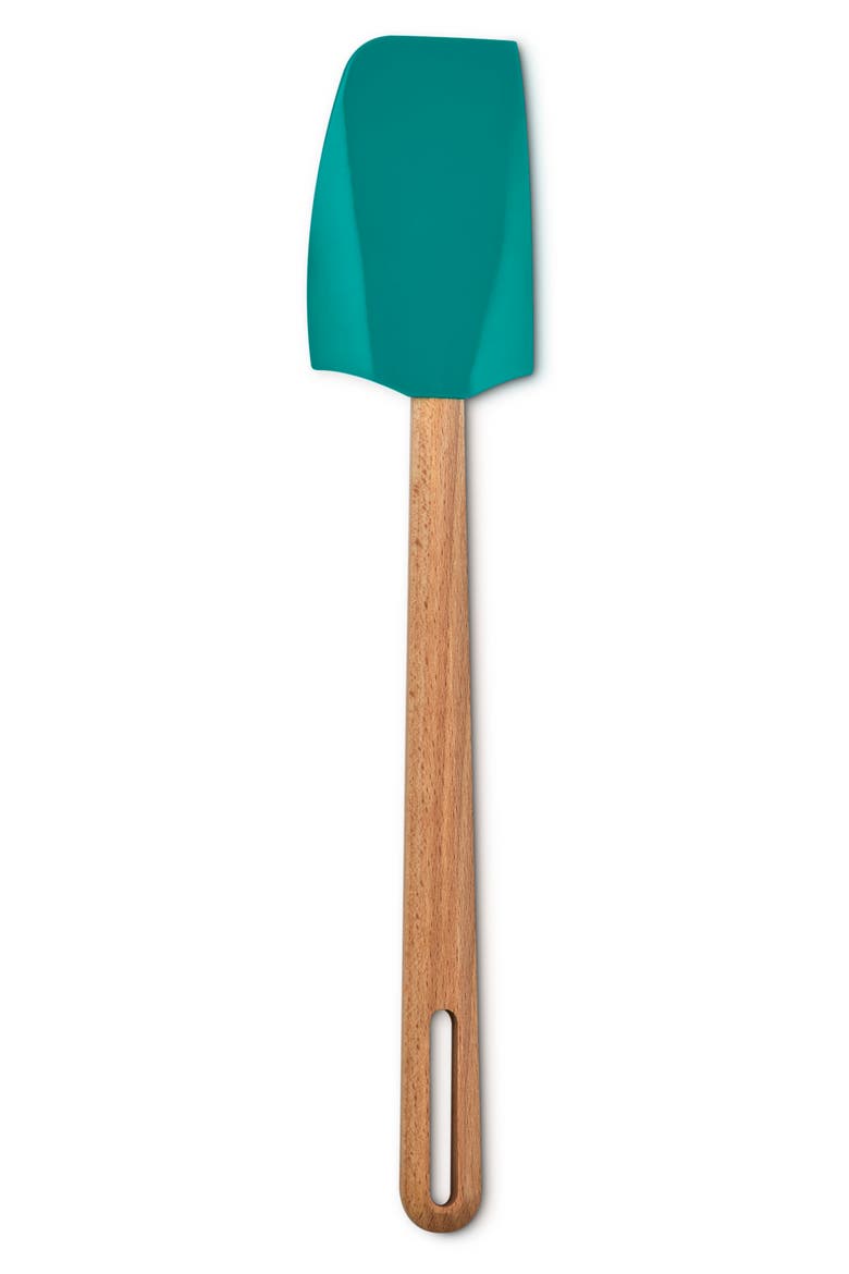 Signature Medium Silicone & Wood Spatula, Main, color, RIVIERA