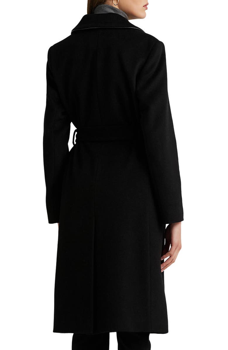 Lauren Ralph Lauren Belted Wool Blend Wrap Coat, Alternate, color, 