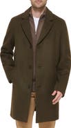 Cole Haan Classic Wool Blend Plush Notched Collar Coat