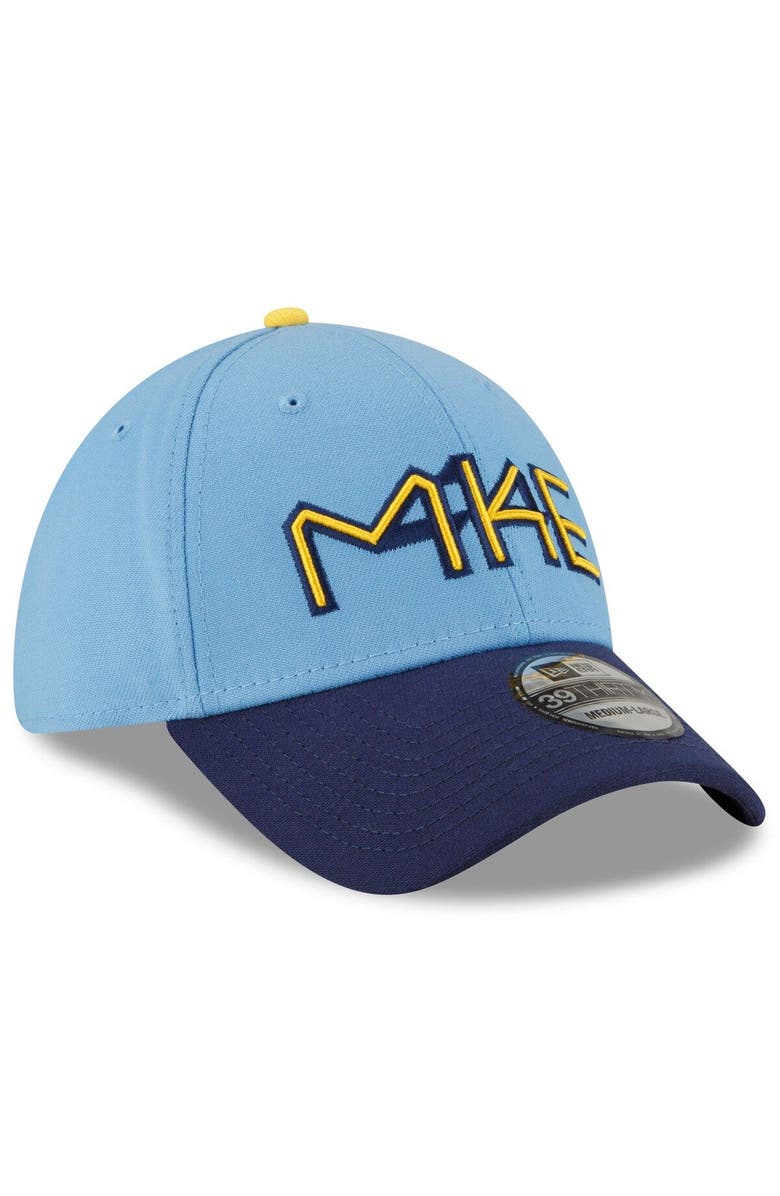 New Era Men's New Era Powder Blue Milwaukee Brewers 2022 City Connect 39THIRTY Flex Hat, Alternate, color, Light Blue