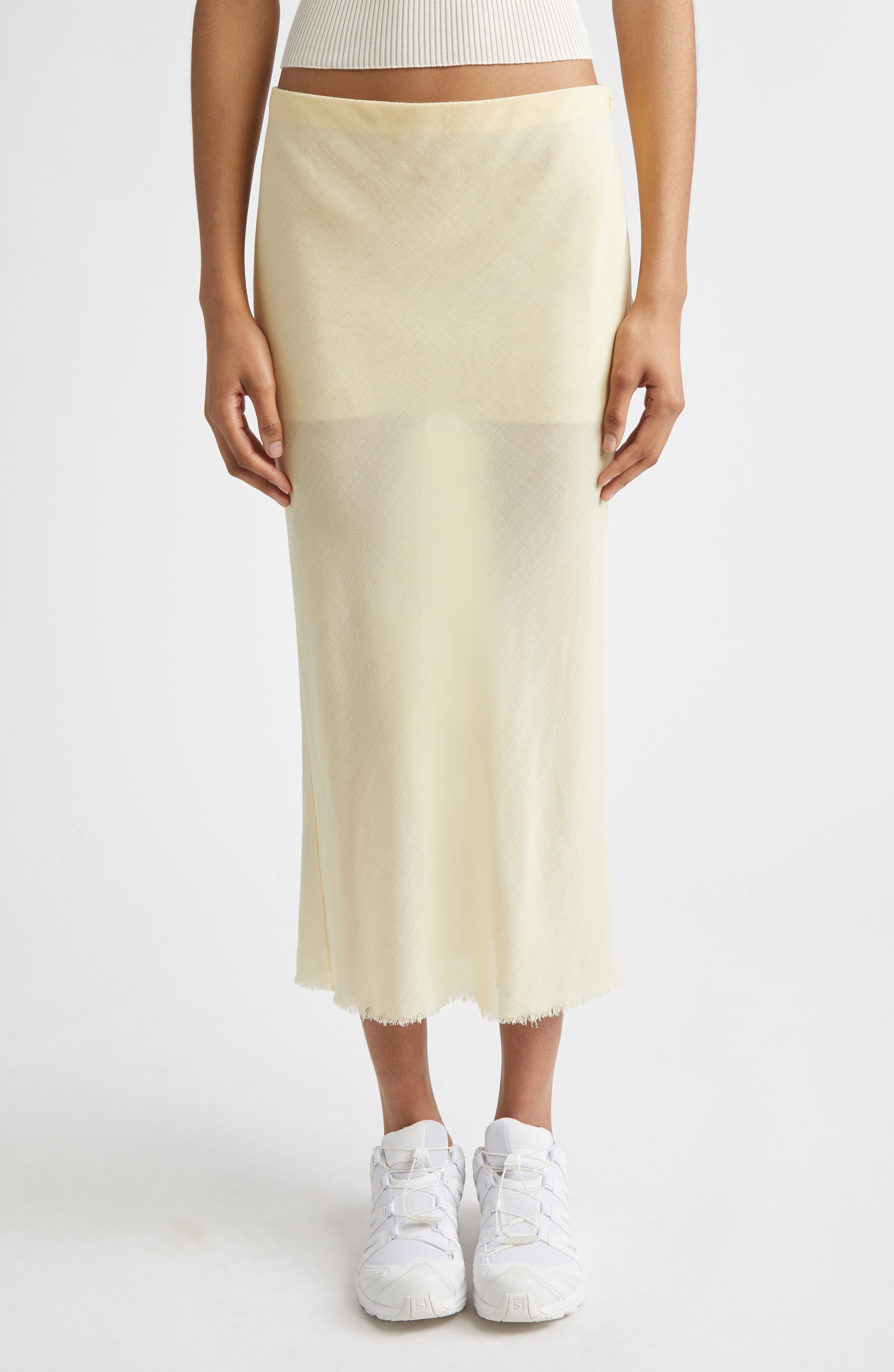 Bias Cut Wool Skirt