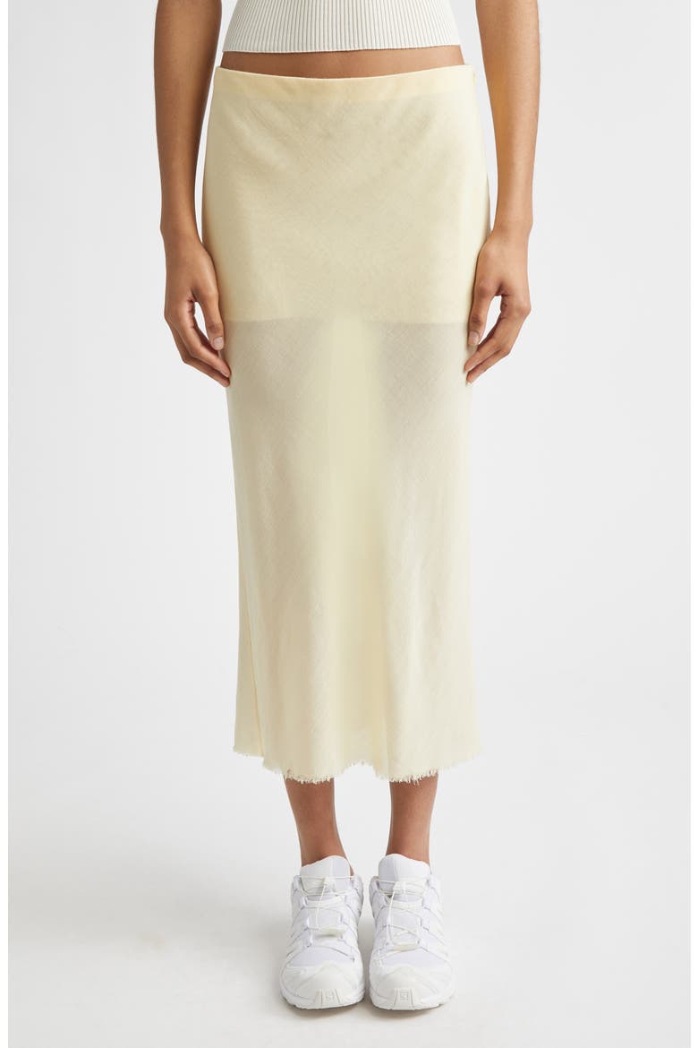 Bias Cut Wool Skirt, Main, color, BUTTER GAZE