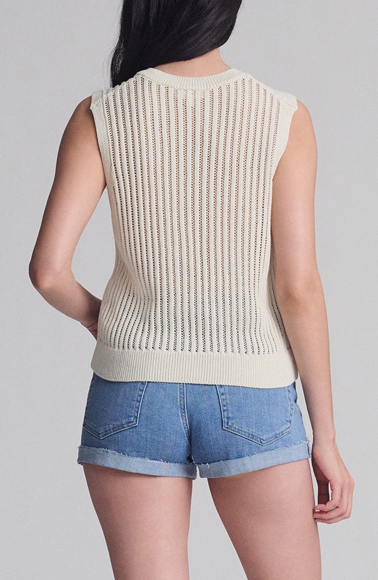 Mavi Jeans Cotton Blend Sweater Vest, Alternate, color, Coconut Milk