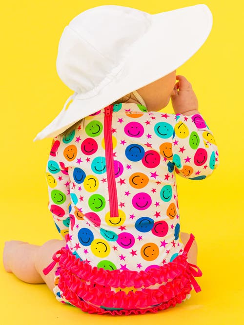 Rufflebutts Baby Girls Long Sleeve Upf50+ One Piece Rash Guard