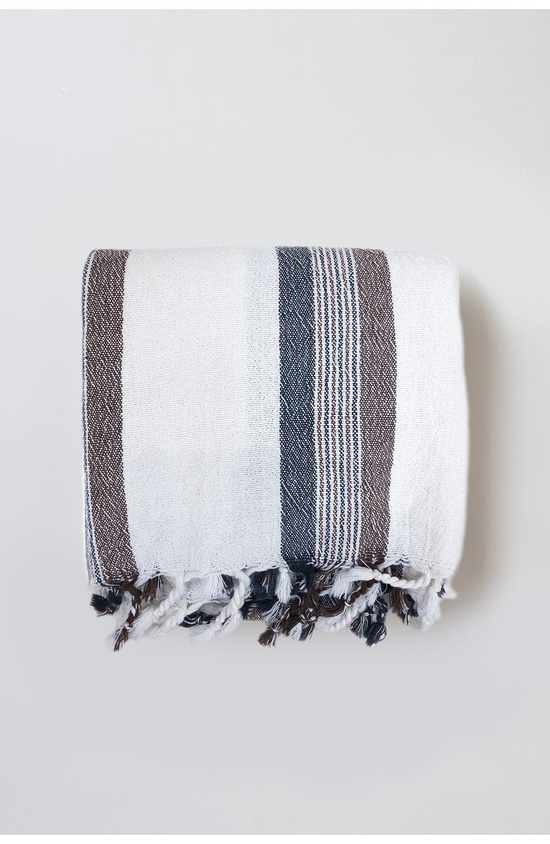 Home & Loft Brown Cream Nomad Towel, Main, color, Brown Cream