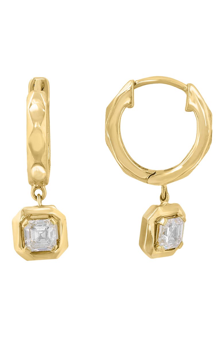 14K Gold Lab Grown Diamond Huggie Hoop Earrings, Main, color, GOLD