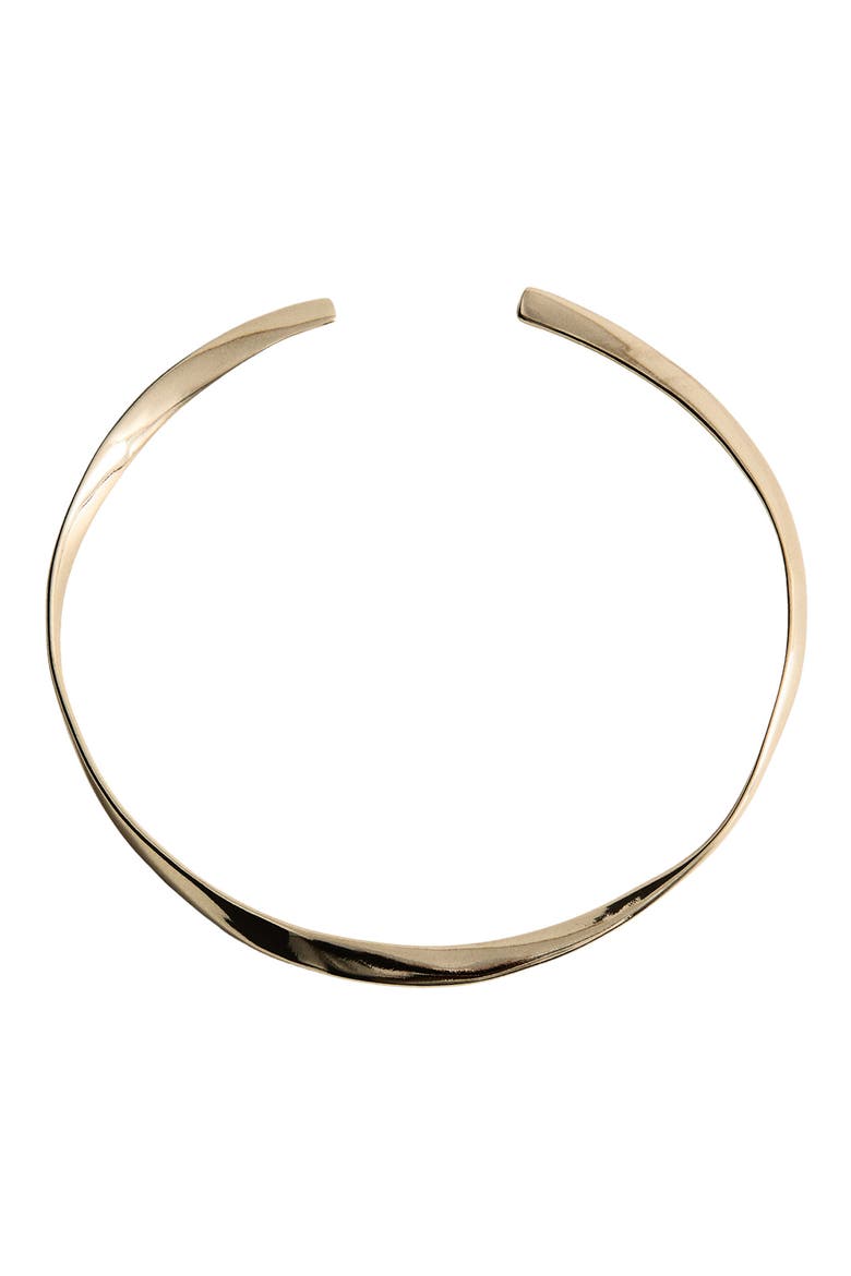 Rigid Choker Necklace, Main, color, GOLD